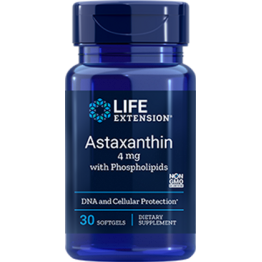 LIFE EXTENSION ASTAXANTHIN WITH PHOSPHLIPIDS 4MG 30 SOFTGELS